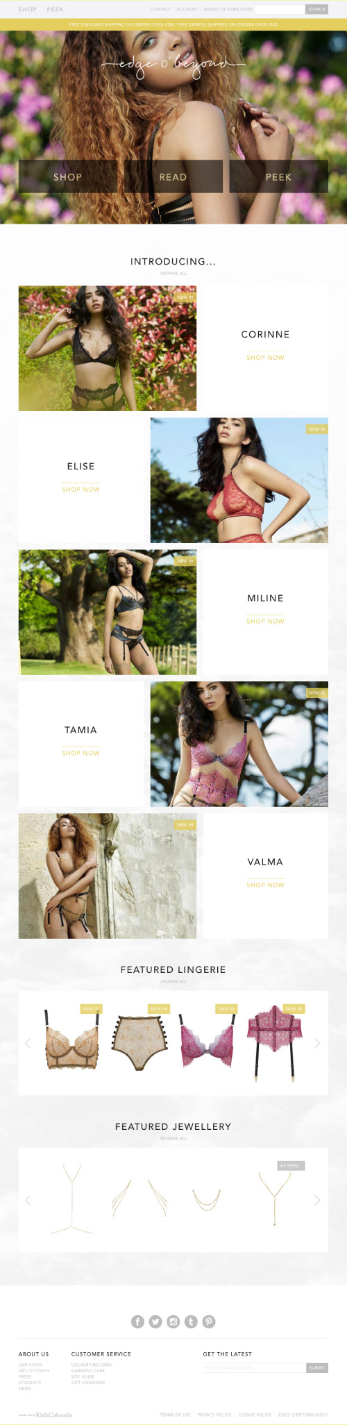 Shop front page with large html5 video