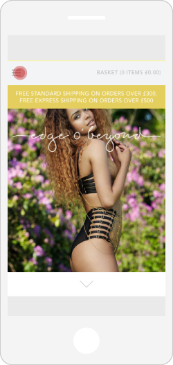 Responsive navigation for Edge o' Beyond designed by Kit & Caboodle