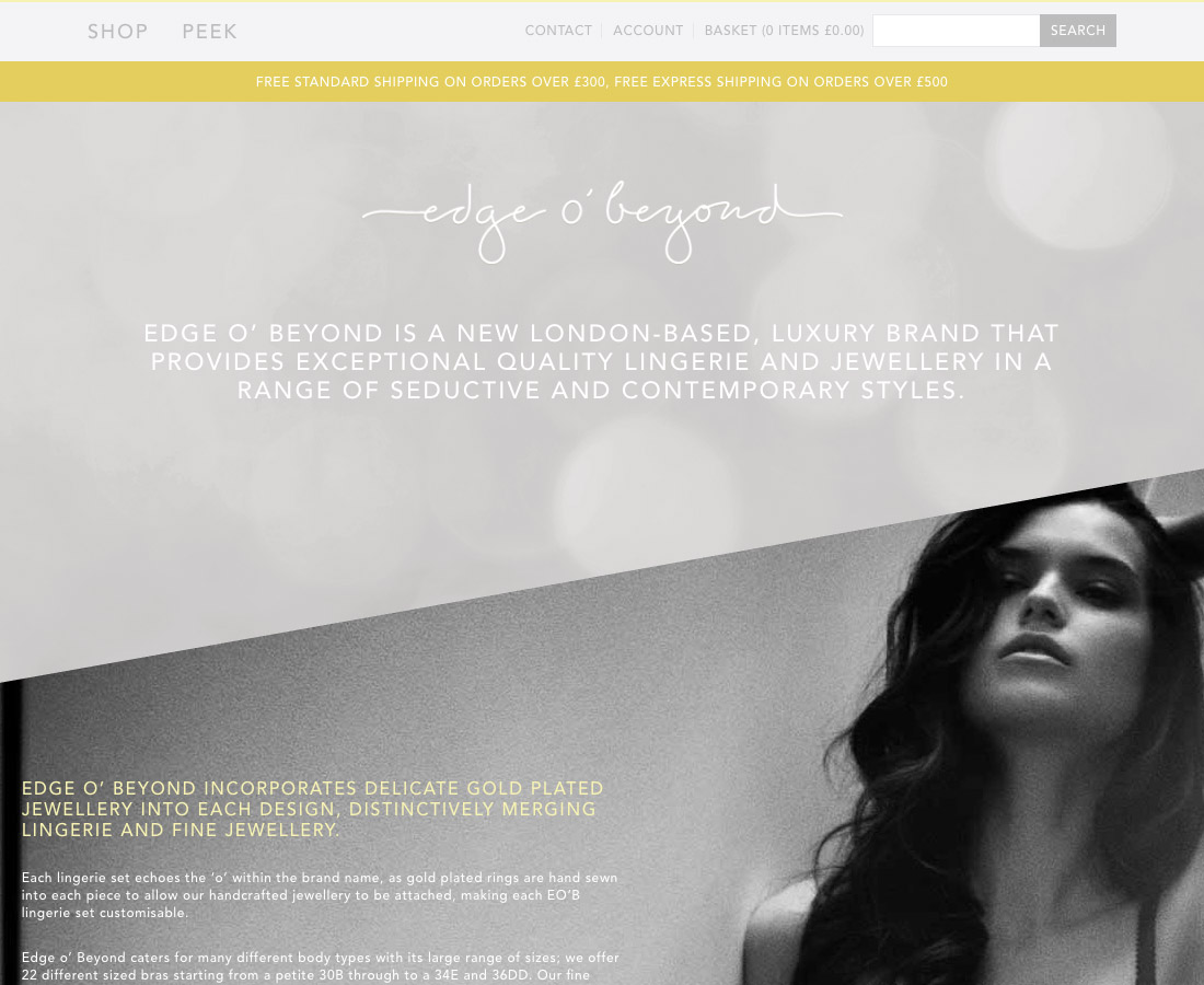 About page for Edge o' Beyond designed by Kit & Caboodle
