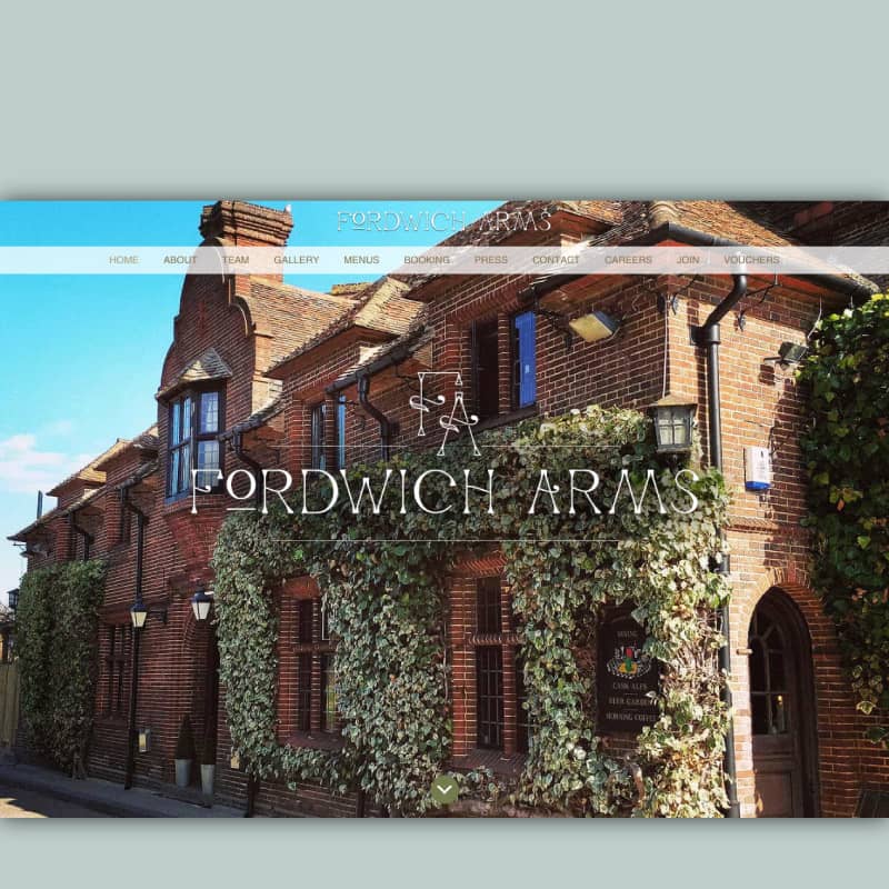 Fordwich Arms website homepage